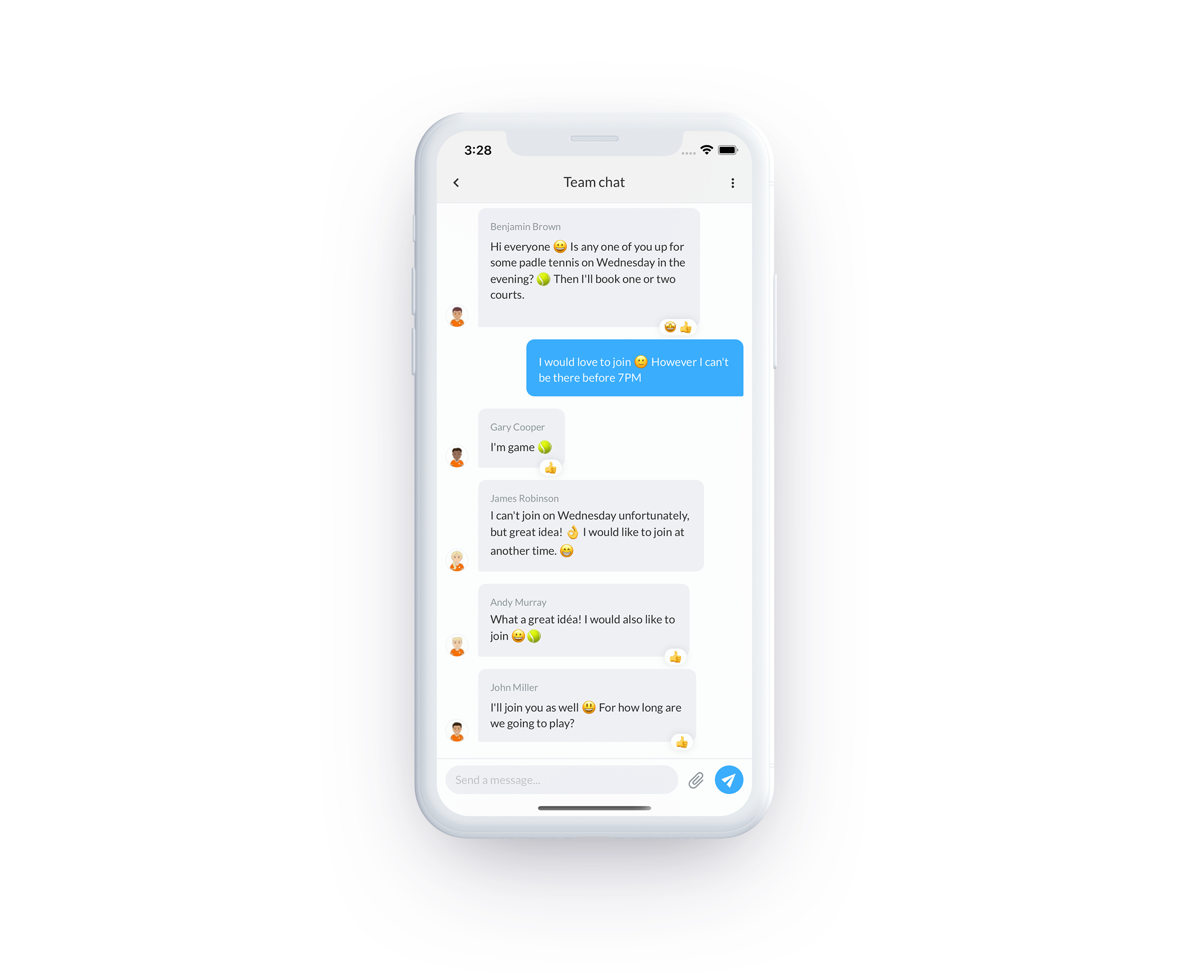 Chat With My Teammates Through The App SportMember